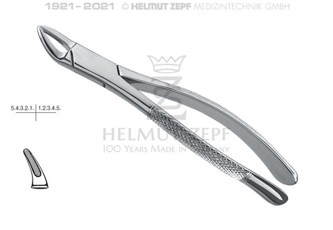 Cryer, Extracting Forceps, Upper Incisors, Premolars and Roots (14.150.00) - Blue & Green Inc.