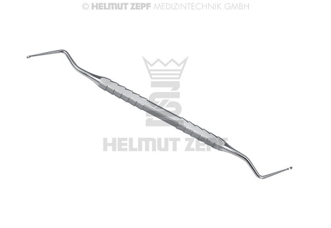 Double-Ended Surgical Curette, serrated tip (41.855.00ZS)