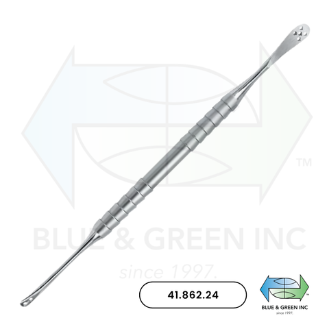 CURETTE PERFORATED PERIOSTEAL ELEVATOR (41.862.24) - Blue & Green Inc.