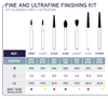 Diamond Bur - Fine and Ultrafine Finishing Kit, Aluminum Bur Block (10.801.004A) - Blue & Green Inc.