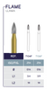 Carbide Finishing Burs - 12 Blades Flame - Blue & Green Inc.