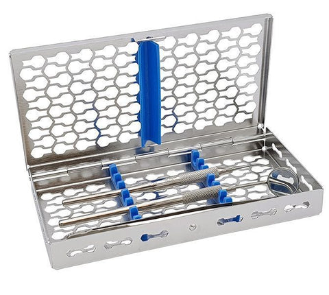 Stainless Steel Flat Cassette Galaxy 18 x 9 - 7 instruments (183055) - Blue & Green Inc.