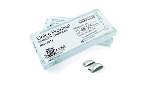 Unica Proximal anterior matrices pkg of 100 pcs (6913) - Blue & Green Inc.