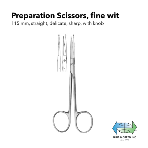 Preparation Scissors (Z 046-11) Scissors - Blue & Green Inc.
