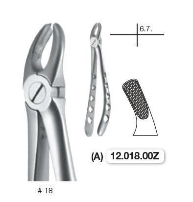 Roba Extraction Forceps, Upper Molars, Right (12.018.00Z) Forceps - Blue & Green Inc.