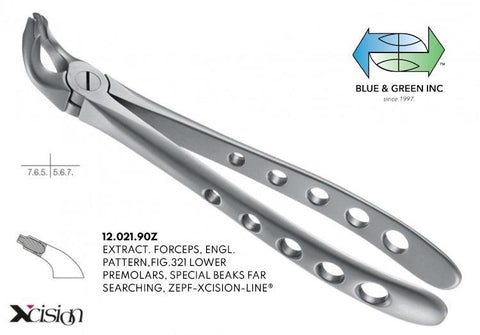 Roba Extraction Forceps, Lower Molars (12.021.90Z) Forceps - Blue & Green Inc.
