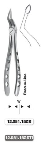 Roba Extraction Forceps, Upper Root, Serrated (12.051.15ZS) Forceps - Blue & Green Inc.