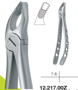 Roba Extraction Forceps, Upper Molars, Right Side (12.217.00Z) - Blue & Green Inc.
