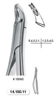Extraction Forceps Pediatric, Upper, Universal (14.150.11) Forceps - Blue & Green Inc.