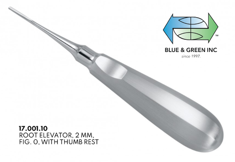 Root Elevator, 2mm (17.001.10) Elevator - Blue & Green Inc.