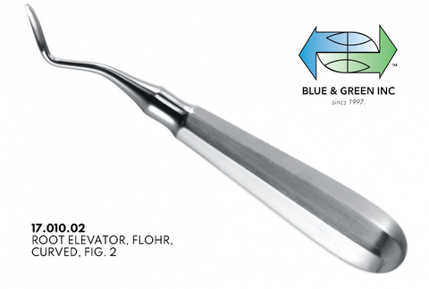 Flohr Elevator Second Molar and Roots  (17.010.02) Elevator - Blue & Green Inc.