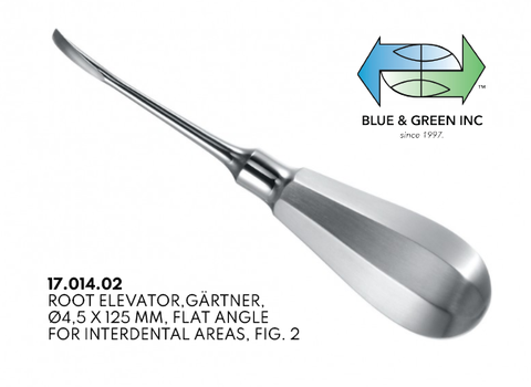 Gartner Root Elevator, 4.5mm (17.014.02) Elevator - Blue & Green Inc.