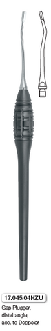 Gap Plugger, distal angle, with touch grip handle (17.045.04HZU) Plugger - Blue & Green Inc.