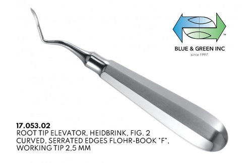 Heidbrink Root-Splinter Elevator, Luxator, Left (17.053.02) - Blue & Green Inc.
