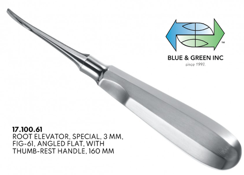 Apical Elevator 3mm (17.100.61) Elevator - Blue & Green Inc.