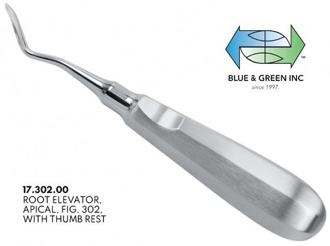 Apical Root Elevator (17.302.00) Elevator - Blue & Green Inc.