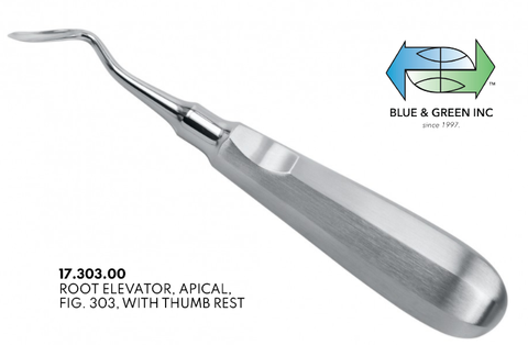 Apical Root Elevator (17.303.00) Elevator - Blue & Green Inc.