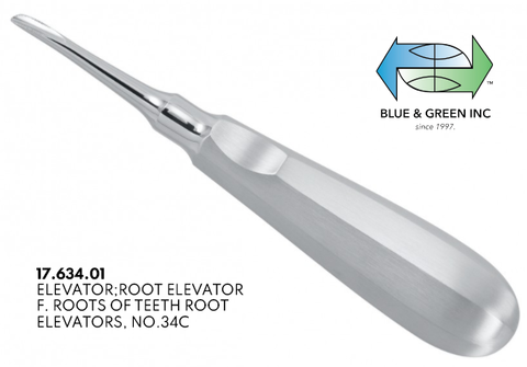 Root Elevator, no. 34C (17.634.01) Elevator - Blue & Green Inc.