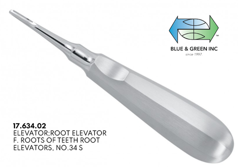 Root Elevator, No. 34S (17.634.02) Elevator - Blue & Green Inc.