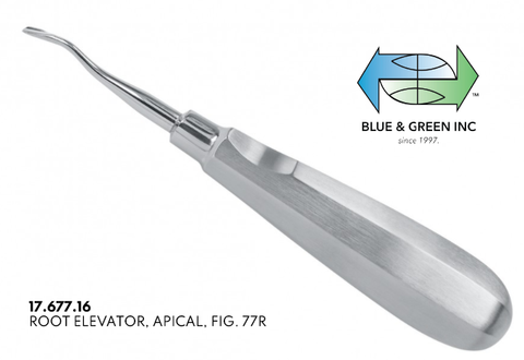 77R Apical Root Elevator (17.677.16) Elevator - Blue & Green Inc.