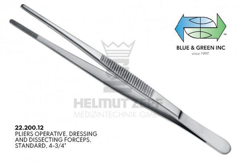 Pliers Operative, Dressing and dissecting Forceps (22.200.12) Plier - Blue & Green Inc.