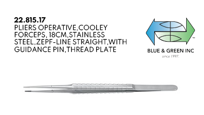 Micro tissue forceps (22.815.17) - Blue & Green Inc.