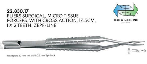 Double-Action Forceps (22.830.17) Forceps - Blue & Green Inc.
