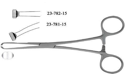 Allis Haemostat, Curved or Straight (23.781.15 or 23.782.15) - Blue & Green Inc.