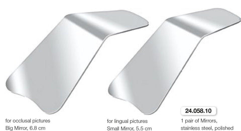 Interoral Photography Mirrors, 6.8cm + 5.5cm (24.058.10) Photo Mirror - Blue & Green Inc.
