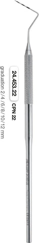 Periodontal Probe 2/4/6/8/10/12mm (24.453.22) Periotome - Blue & Green Inc.