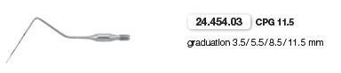 Periodontal Screening Probe Tips 3.5/5.5/8.5/11.5mm (24.454.03) Exchangeable Probe Tips - Blue & Green Inc.