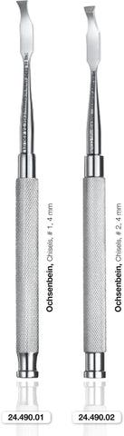 Ochsenbein Periodontal File 4mm (24.490.01 + 24.490.02) Chisel - Blue & Green Inc.