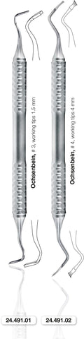 Ochsenbein Periodontal File (24.491.01 + 24.491.02) Chisel - Blue & Green Inc.