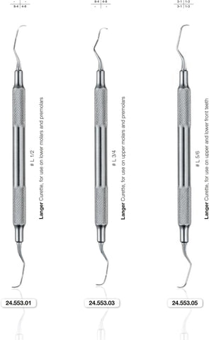 Langer Curette (L 1/2, L 3/4, L 5/6) Curette - Blue & Green Inc.