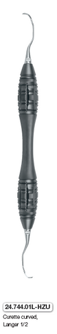 Langer Curette Curved 1/2, with Touch Grip handle (24.744.01L-HZU) Curette - Blue & Green Inc.