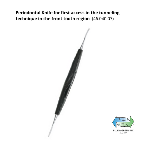 Periodontal Knife for first access in the tunneling technique in the front tooth region &nbsp;(46.040.07)Helmut Zepf