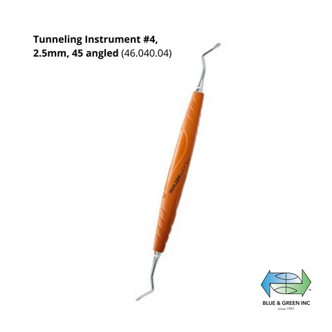 Tunneling Instrument #4, 2.5mm, 45&deg; angled&nbsp;(46.040.04)Helmut Zepf