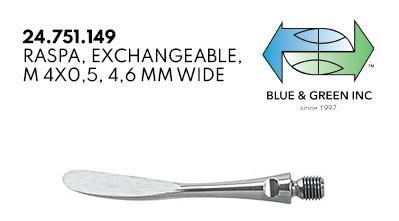 Raspa, Exchangeable, 4.6mm (24.751.149) Curette - Blue & Green Inc.