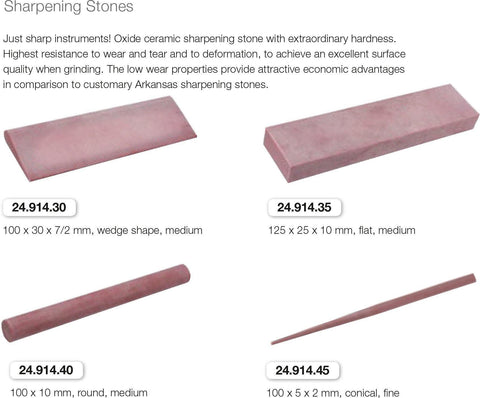 Oxide Ceramic Sharpening Stones (24.914.30 + 24.914.35 + 24.914.40 + 24.91.45) Sharpening Stone - Blue & Green Inc.