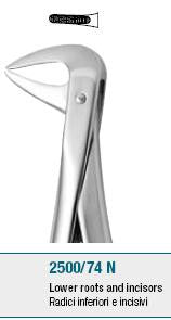 Extraction Forceps, Lower Roots and Incisors (2500/74 N) Forceps - Blue & Green Inc.