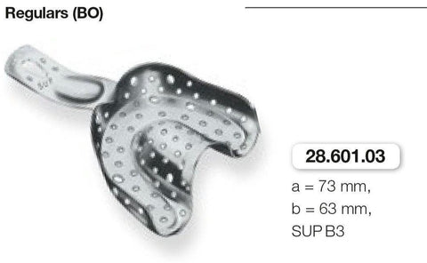 Perforated Anatomic Ehricke, Regulars, Upper Jaw (28.601.00-04) Impression Tray - Blue & Green Inc.