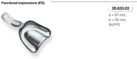 Anatomic Ehricke, Functional Impressions, Upper Jaw (28.633.01-03) Impression Tray - Blue & Green Inc.