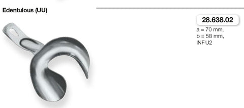 Anatomic Ehricke, Edentulous, Lower Jaw (28.638.01-0) Impression Tray - Blue & Green Inc.