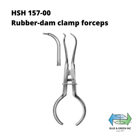 Rubber-dam clamp forceps (HSH 157-00) Rubber dam Clamp - Blue & Green Inc.