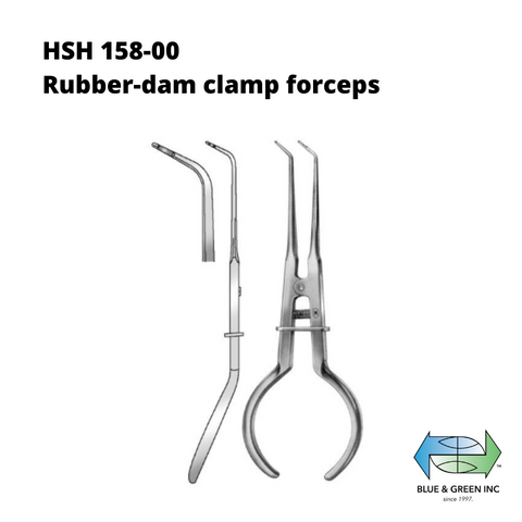 Rubber-dam clamp forceps (HSH 158-00) Rubber Dam Forceps - Blue & Green Inc.
