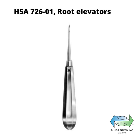 Heidbrink Root Elevator ,upper roots (HSA 726-01) Elevator - Blue & Green Inc.