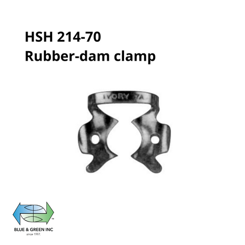Rubber-dam clamp (HSH 214-70) Rubber dam Clamp - Blue & Green Inc.