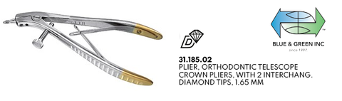 Plier Orthodontic Telescope Crown (31.185.02) Plier - Blue & Green Inc.