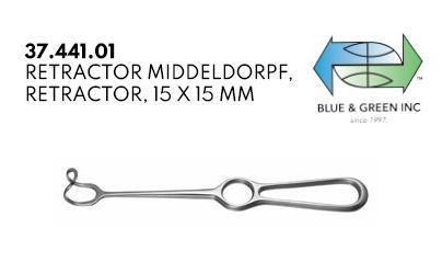 Middeldorpf Retractor (37.441.01) Retractors - Blue & Green Inc.