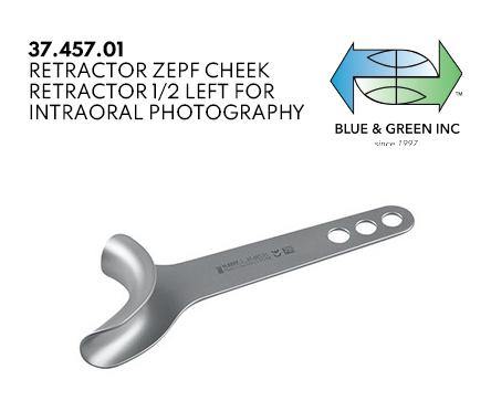 Cheek Retractor, 1/2 Left (37.457.01) Retractors - Blue & Green Inc.